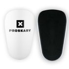 Proskary, nagolenniki piłkarskie, Mini białe, rozmiar uniwersalny