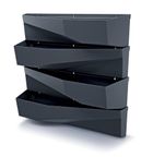 Prosperplast, kwietnik wertykalny, antracytowy, 4 elementy