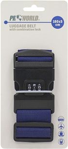 ProWorld, uniwersalny pas zabezpieczający do walizki, granatowy, 5-180 cm