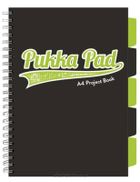 Pukka Pads, kołozeszyt, A4, Project Book, Black & Lime Green, czarny, 1 szt.