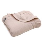 Pulp, Bamboo, kocyk muślinowy z falbankami, beżowy, 90-120 cm