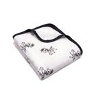 Pulp, Wesoła Zebra, kocyk muślinowy z lamówką, 100-120 cm