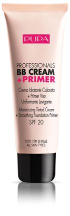 Pupa, Professionals BB Cream & Primer SPF 20, baza pod makijaż do wszystkich typów cery, 001 Nude, 50 ml