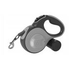 Pupilplanet, smycz automatyczna z pojemnikiem na worki, LED, 5m