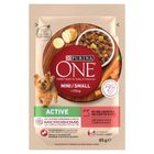 Purina, One, Active, wołowina, małe rasy, karma mokra dla psów, 85g