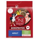 Purina, One, Adult, Monoprotein Turkey, karma sucha dla psów ras średnich i dużych, 2,5 kg