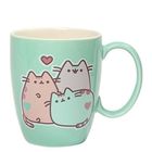 Pusheen, kubek ceramiczny, miętowy