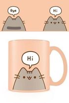 Pusheen, kubek porcelanowy, Hi, Bye