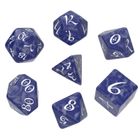 Q-Workshop, komplet kości, Classic RPG Dice Set, kobaltowo-biały