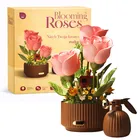 QBI, Blooming Roses, różowe róże, interaktywne klocki konstrukcyjne, 255 elementów