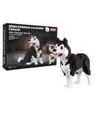 QBI, Pies Husky, 3w1, klocki konstrukcyjne, 1046 elementów