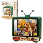 QBI, Wycieczka do Wenecji, miniaturowy telewizor retro, podświetlenie LED, puzzle 3D, 118 elementów