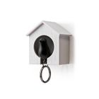 Qualy, Budka, wieszak na klucze, biało-czarny, 10091 WH-BK