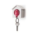 Qualy, Budka, wieszak na klucze, biało-różowy, 10091-WH-PK