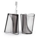 Qualy, kubek ze stojakiem na szczoteczkę, czarny, 10094-BO