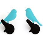 Qualy, Ptaki, wieszaki, niebiesko-czarne, 10067-BK-BU