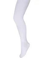 Rajstopy dziewczęce, białe, mikrofibra, 40 DEN, Milusie