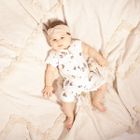 Rampers dziewczęcy, beżowy, Nicol