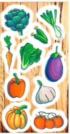 Ranok Creative, naklejki, Warzywa