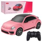 Rastar, Volkswagen Beetle UV Sensitive, pojazd zdalnie sterowany, różowy, 1:24