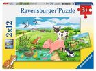Ravensburger, Baby Farm Animals, puzzle, 2-12 elementów