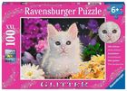 Ravensburger, Brokatowy kotek, puzzle XXL, 100 elementów