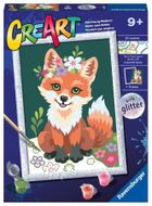 Ravensburger, CreArt, malowanie po numerach, Lis z kwiatami