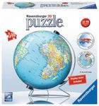 Ravensburger, Kula ziemska, Globus, puzzle 3D, 540 elementów