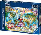 Ravensburger, Mapa świata wg Disneya, puzzle, 1000 elementów