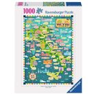 Ravensburger, Mapa włoskich win, puzzle, 1000 elementów