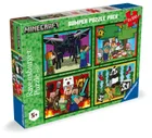 Ravensburger, Minecraft, puzzle, 4-100 elementów
