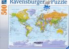 Ravensburger, Polityczna mapa świata, puzzle, 500 elementów