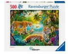 Ravensburger, Rodzina Tygrysów, puzzle, 500 elementów