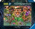 Ravensburger, Tygrys w ogrodzie, puzzle, 1000 elementów