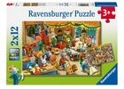 Ravensburger, Warsztat świąteczny, puzzle, 2-12 elementów