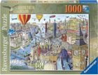 Ravensburger, Wokół Wysp Brytyjskich, puzzle, 1000 elementów