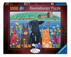 Ravensburger, Zwierzaki i zamek, puzzle, 1000 elementów
