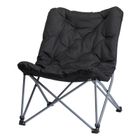 Redcliffs, krzesło kempingowe z poduszką adve, czarne, 74-83-91 cm