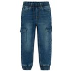 Regulowane jeansy pull on z przetarciami Cool Club