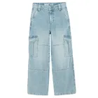 Regulowane spodnie jeansowe wide leg Cool Club