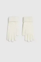 Rękawiczki damskie, białe, Moodo