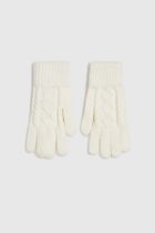 Rękawiczki damskie, białe, Moodo