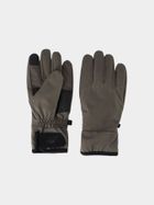 Rękawiczki damskie, khaki, do ekranów dotykowych, 4F