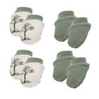 Rękawiczki niedrapki chłopięce, ecru, zestaw, 4 szt., Nicol