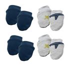 Rękawiczki niedrapki chłopięce, mix, zestaw, 4 szt., Nicol