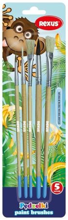 Rexus, pędzelki z naturalnego włosia, 5 szt.