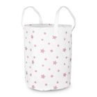 Ricokids, kosz na zabawki, biało-różowy, 35-60 cm