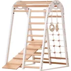 Rinagym, drewniany trójkąt gimnastyczny, wspinaczkowy, biały