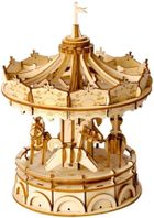 Robotime, Karuzela, drewniane puzzle 3D, 174 elementy