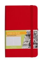 Romantyzm, notes A5 z gumką, w linię, czerwony, 1 szt.
